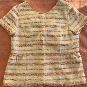 Sezane tweed peplum top size 38/M